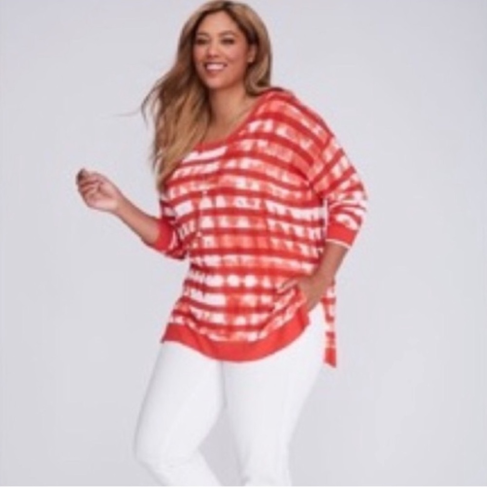 Lane Bryant Striped Watercolor Sweater 26/28